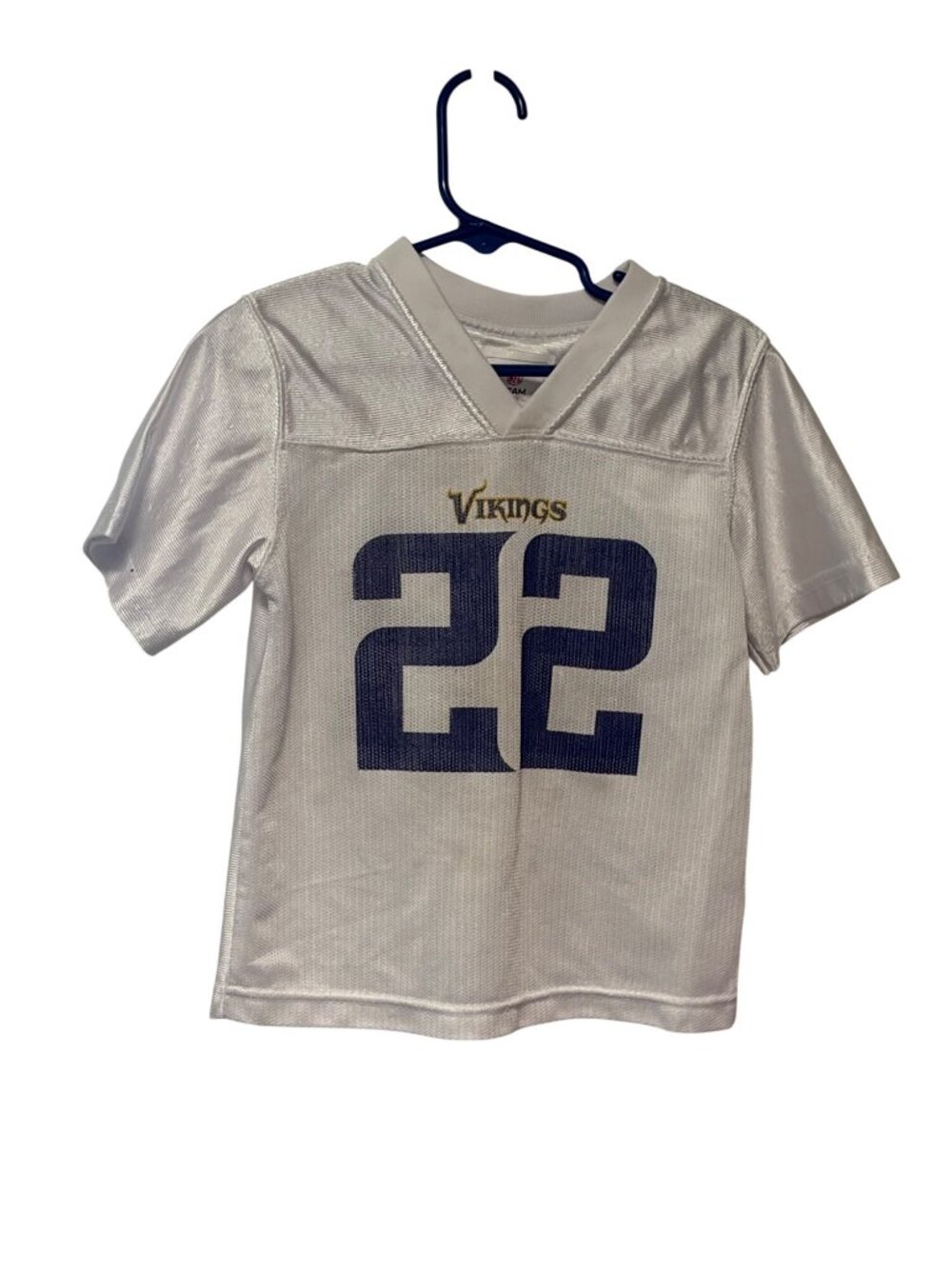 Vintage NFL Team Apparel Boys Size 4T white Minnesota Vikings Jersey 22 Harrison